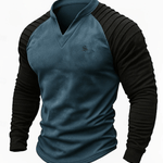 Ruzirka - V - Neck Long Sleeve Shirt for Men - Sarman Fashion - Wholesale Clothing Fashion Brand for Men from Canada