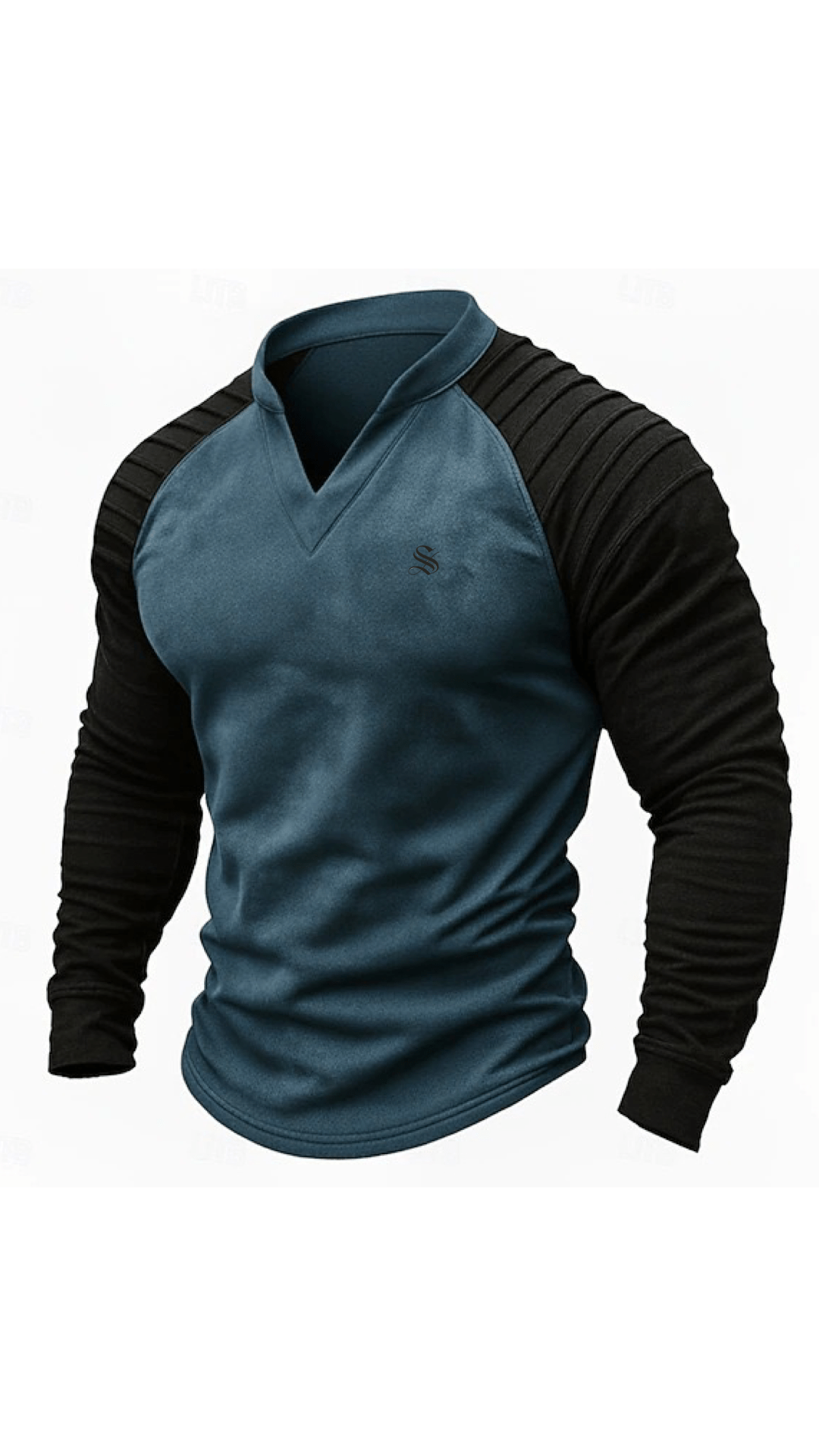 Ruzirka - V - Neck Long Sleeve Shirt for Men - Sarman Fashion - Wholesale Clothing Fashion Brand for Men from Canada
