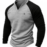 Ruzirka - V - Neck Long Sleeve Shirt for Men - Sarman Fashion - Wholesale Clothing Fashion Brand for Men from Canada