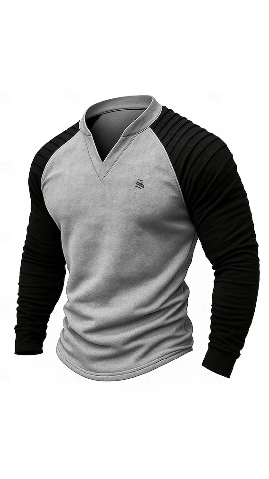 Ruzirka - V - Neck Long Sleeve Shirt for Men - Sarman Fashion - Wholesale Clothing Fashion Brand for Men from Canada
