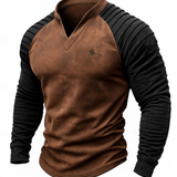 Ruzirka - V - Neck Long Sleeve Shirt for Men - Sarman Fashion - Wholesale Clothing Fashion Brand for Men from Canada