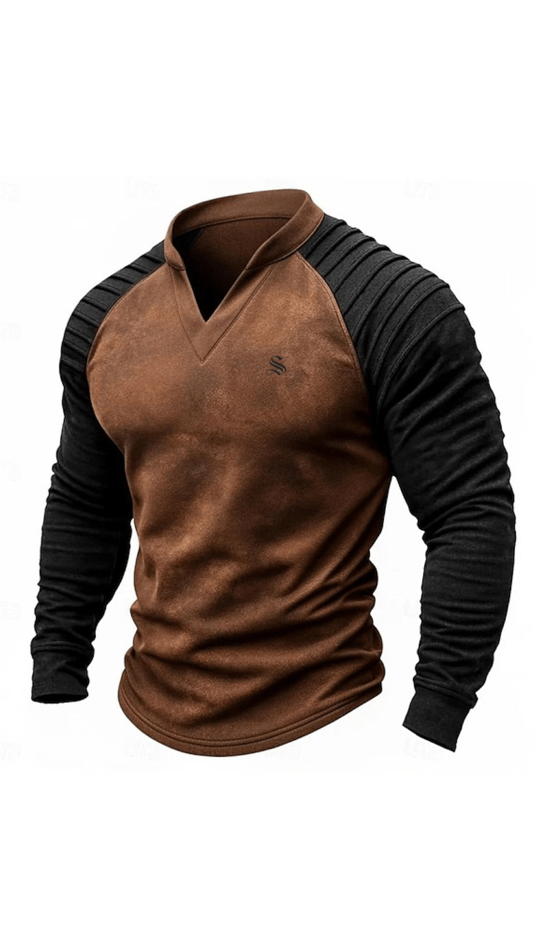 Ruzirka - V - Neck Long Sleeve Shirt for Men - Sarman Fashion - Wholesale Clothing Fashion Brand for Men from Canada