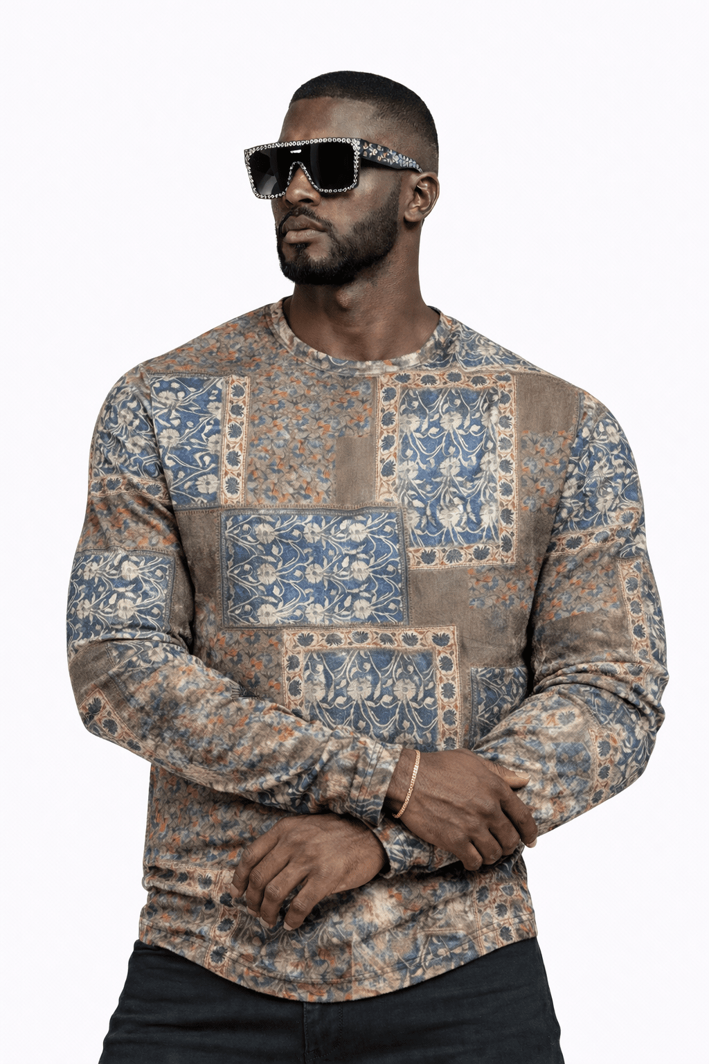 SaeRoz 15 - Velvet Long Sleeves Shirt for Men - Sarman Fashion - Wholesale Clothing Fashion Brand for Men from Canada