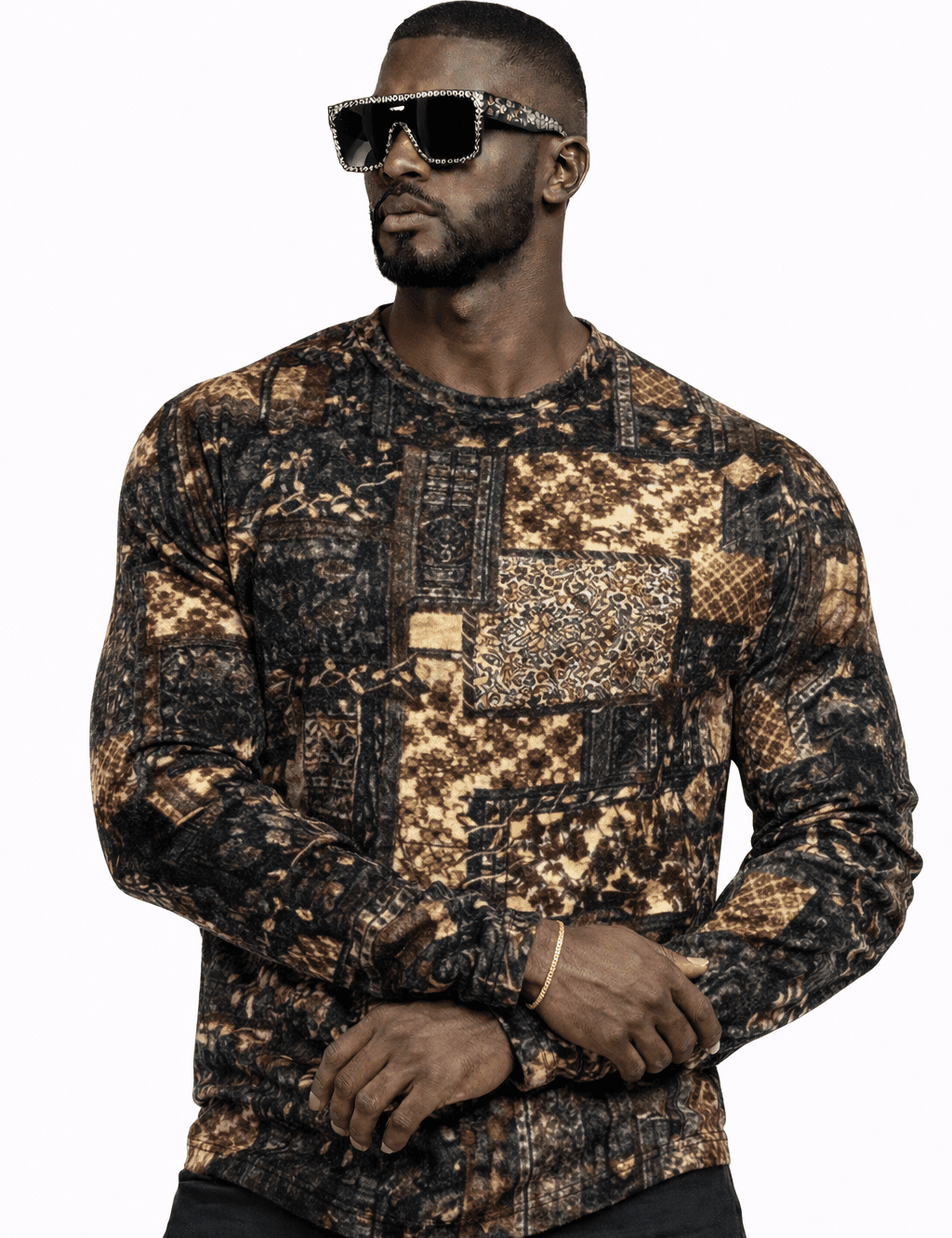 SaeRoz 16 - Velvet Long Sleeves Shirt for Men - Sarman Fashion - Wholesale Clothing Fashion Brand for Men from Canada