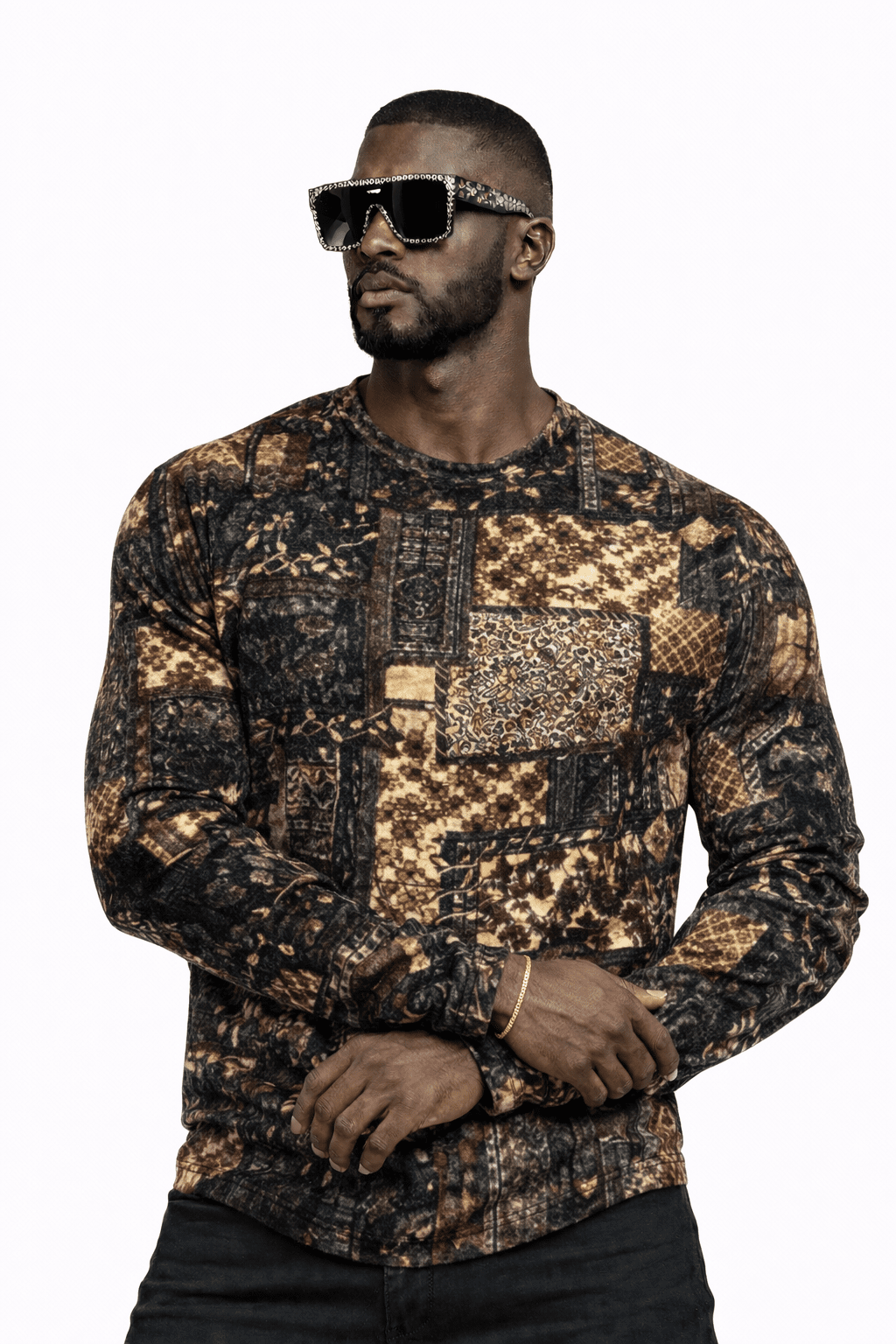 SaeRoz 16 - Velvet Long Sleeves Shirt for Men - Sarman Fashion - Wholesale Clothing Fashion Brand for Men from Canada