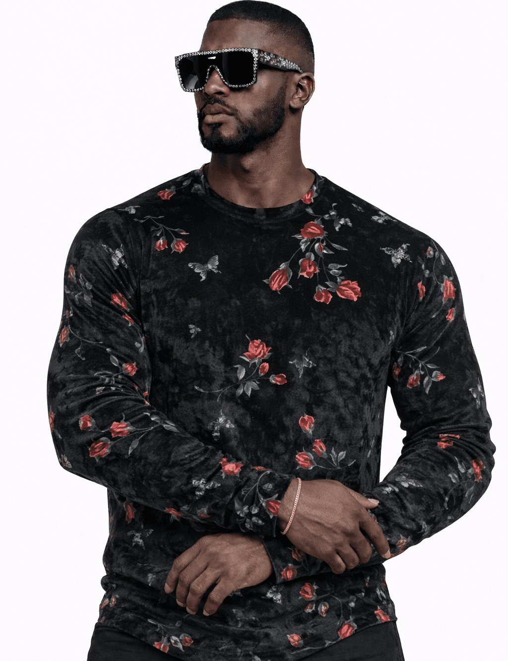 SaeRoz 17 - Velvet Long Sleeves Shirt for Men - Sarman Fashion - Wholesale Clothing Fashion Brand for Men from Canada
