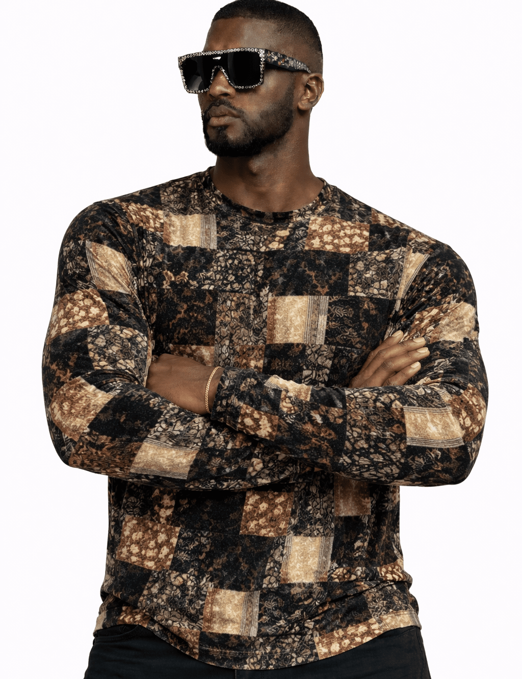 SaeRoz 18 - Velvet Long Sleeves Shirt for Men - Sarman Fashion - Wholesale Clothing Fashion Brand for Men from Canada