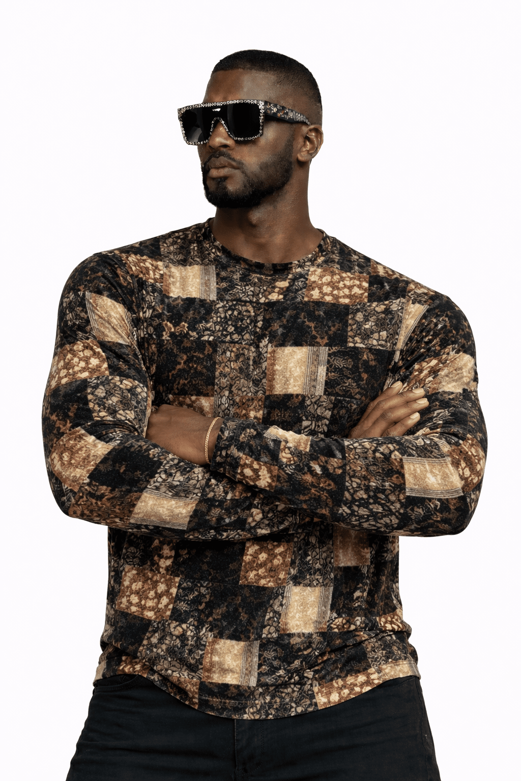 SaeRoz 18 - Velvet Long Sleeves Shirt for Men - Sarman Fashion - Wholesale Clothing Fashion Brand for Men from Canada