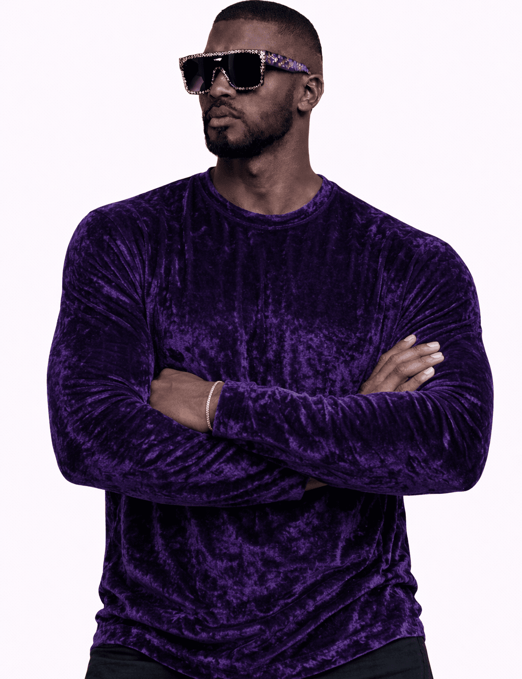 SaeRoz 19 - Velvet Long Sleeves Shirt for Men - Sarman Fashion - Wholesale Clothing Fashion Brand for Men from Canada