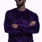 SaeRoz 19 - Velvet Long Sleeves Shirt for Men - Sarman Fashion - Wholesale Clothing Fashion Brand for Men from Canada