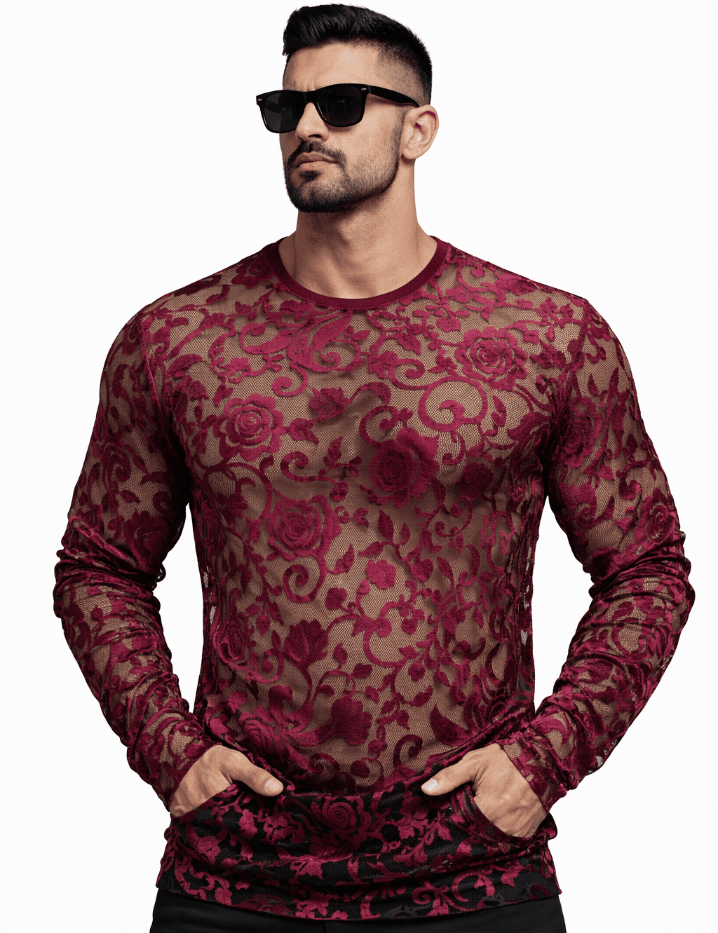 SaeRoz 2 - Velvet Long Sleeves Shirt for Men - Sarman Fashion - Wholesale Clothing Fashion Brand for Men from Canada