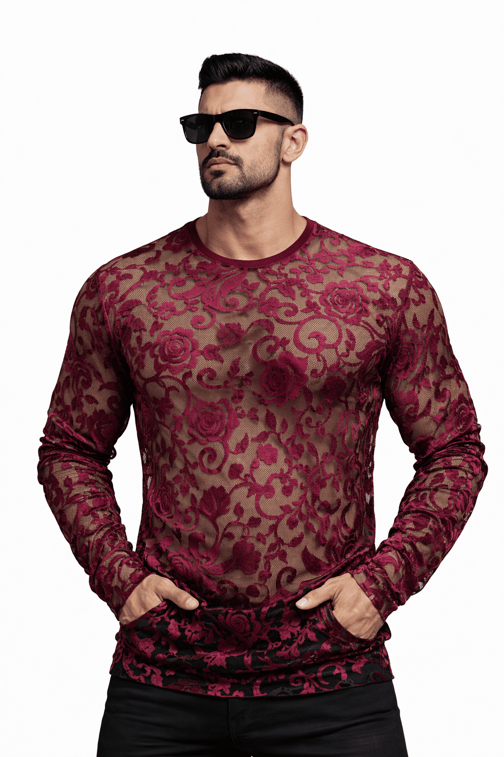 SaeRoz 2 - Velvet Long Sleeves Shirt for Men - Sarman Fashion - Wholesale Clothing Fashion Brand for Men from Canada
