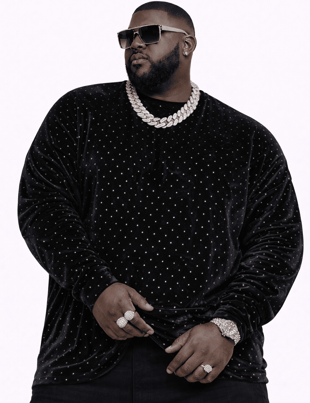 SaeRoz 22 - Velvet Long Sleeves Shirt for Men - Sarman Fashion - Wholesale Clothing Fashion Brand for Men from Canada