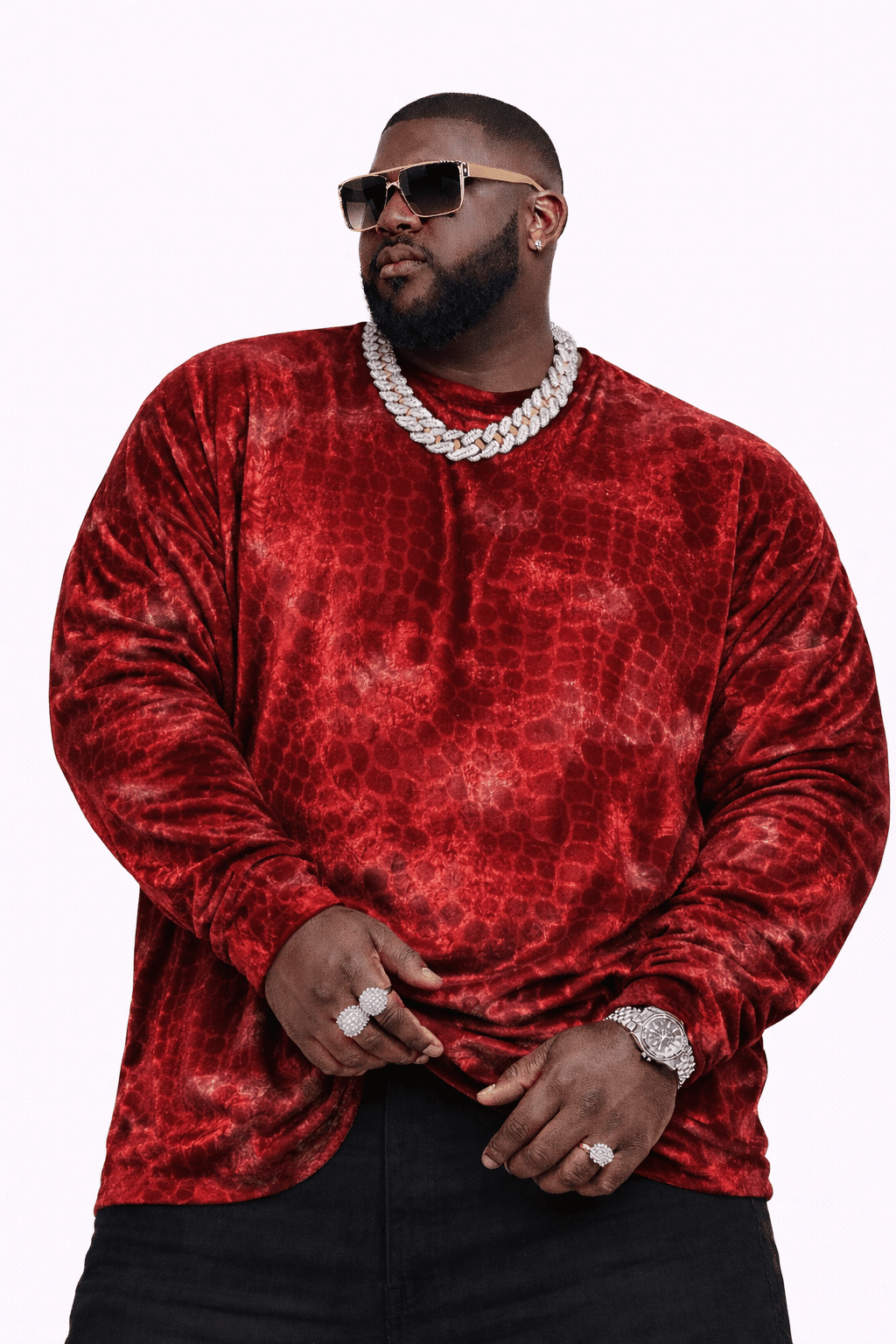 SaeRoz 23 - Velvet Long Sleeves Shirt for Men - Sarman Fashion - Wholesale Clothing Fashion Brand for Men from Canada