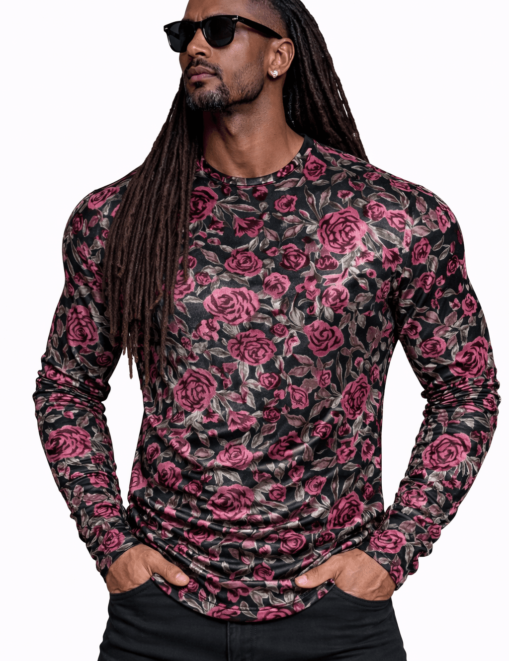 SaeRoz 35 - Velvet Long Sleeves Shirt for Men - Sarman Fashion - Wholesale Clothing Fashion Brand for Men from Canada