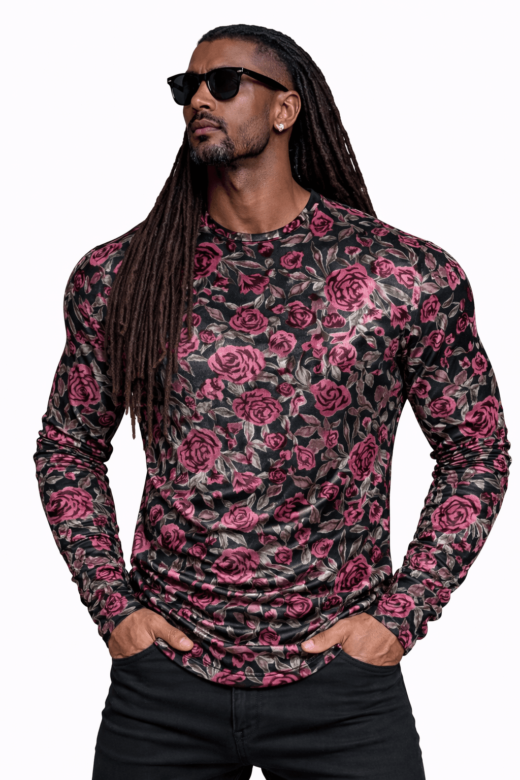 SaeRoz 35 - Velvet Long Sleeves Shirt for Men - Sarman Fashion - Wholesale Clothing Fashion Brand for Men from Canada