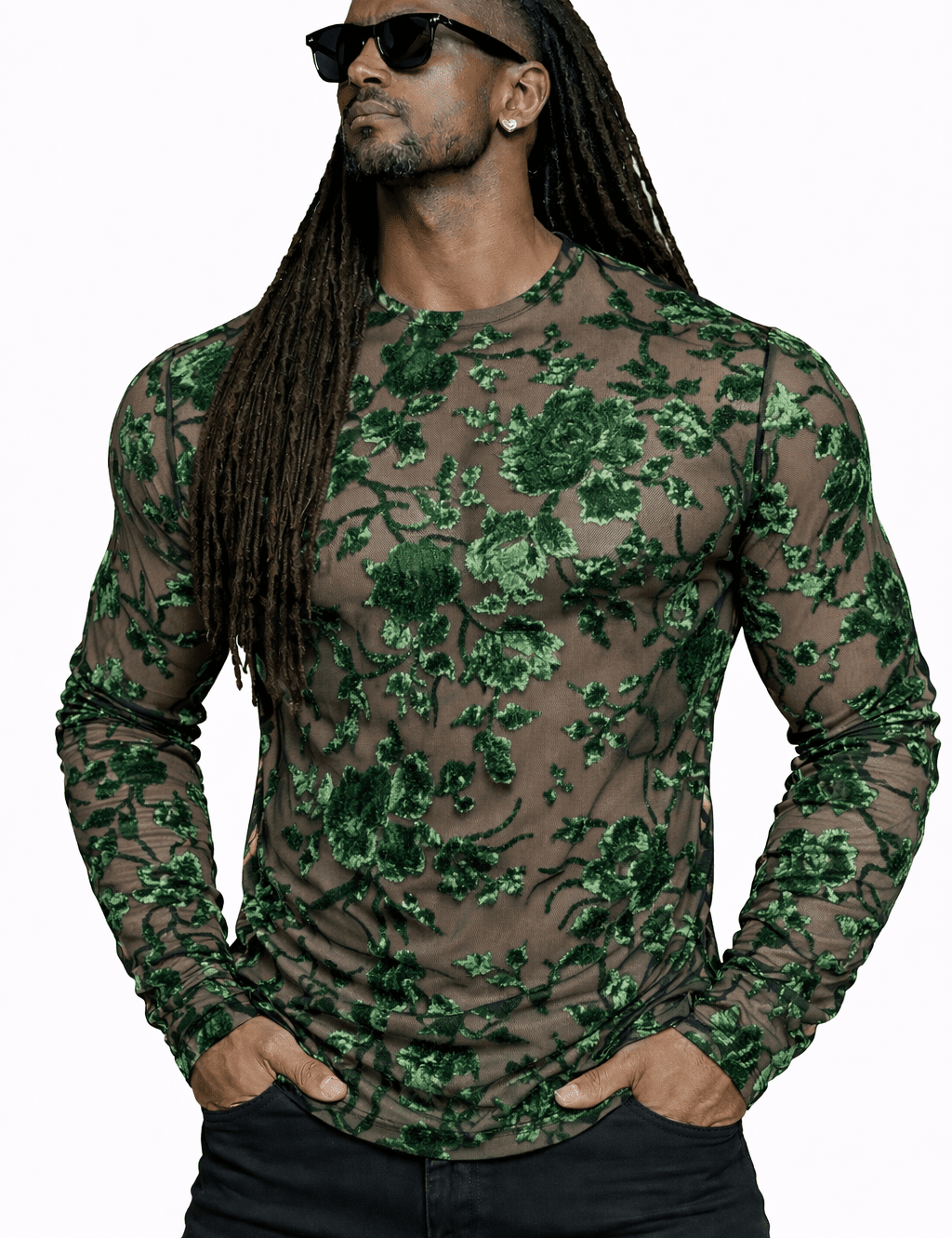 SaeRoz 40 - Velvet Long Sleeves Shirt for Men - Sarman Fashion - Wholesale Clothing Fashion Brand for Men from Canada