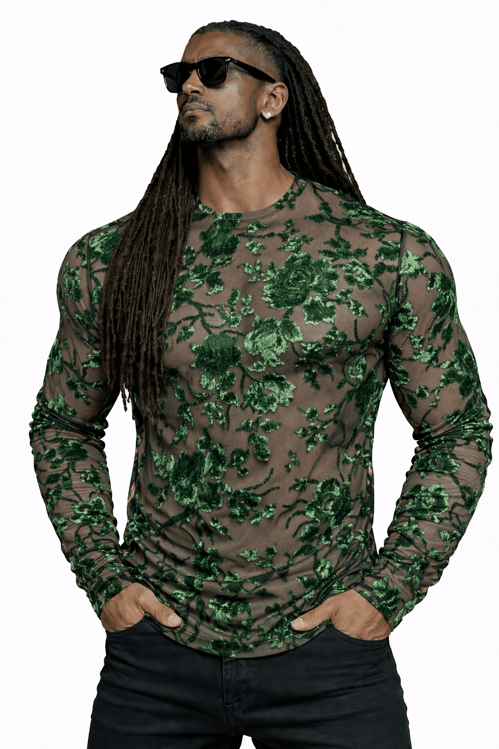 SaeRoz 40 - Velvet Long Sleeves Shirt for Men - Sarman Fashion - Wholesale Clothing Fashion Brand for Men from Canada