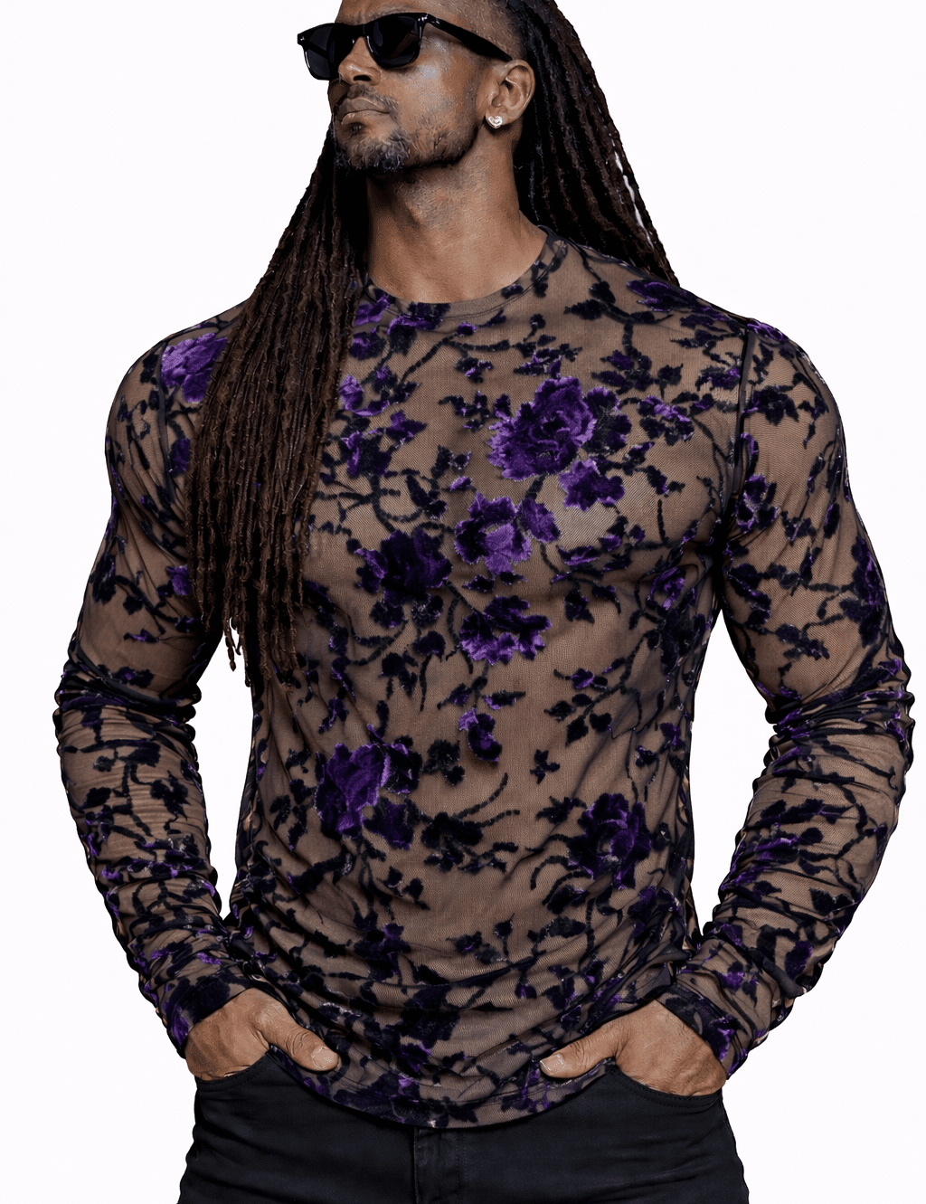 SaeRoz 41 - Velvet Long Sleeves Shirt for Men - Sarman Fashion - Wholesale Clothing Fashion Brand for Men from Canada