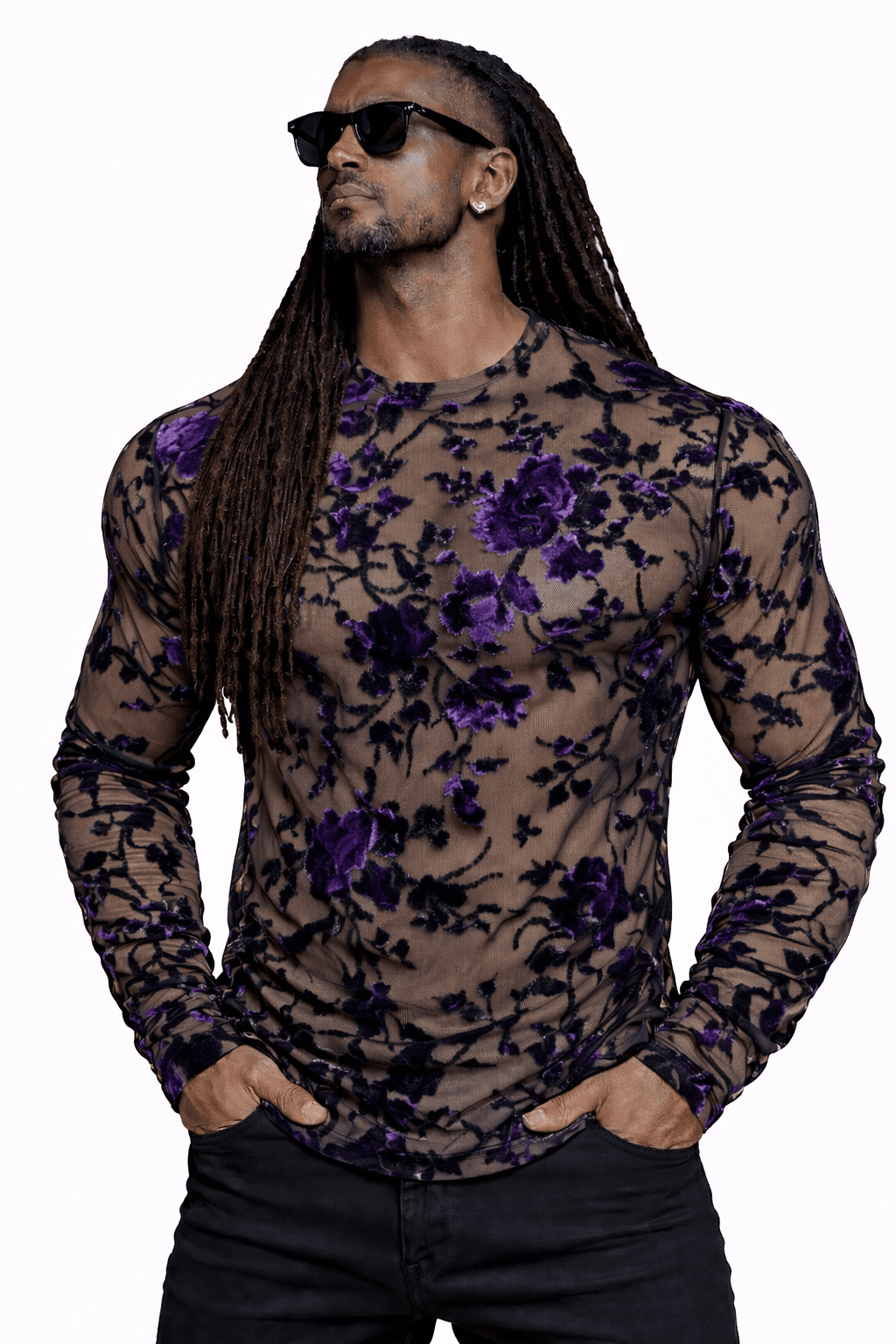 SaeRoz 41 - Velvet Long Sleeves Shirt for Men - Sarman Fashion - Wholesale Clothing Fashion Brand for Men from Canada