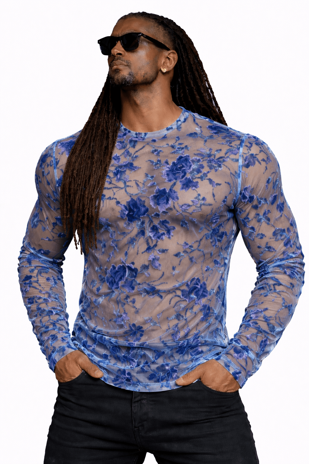 SaeRoz 42 - Velvet Long Sleeves Shirt for Men - Sarman Fashion - Wholesale Clothing Fashion Brand for Men from Canada