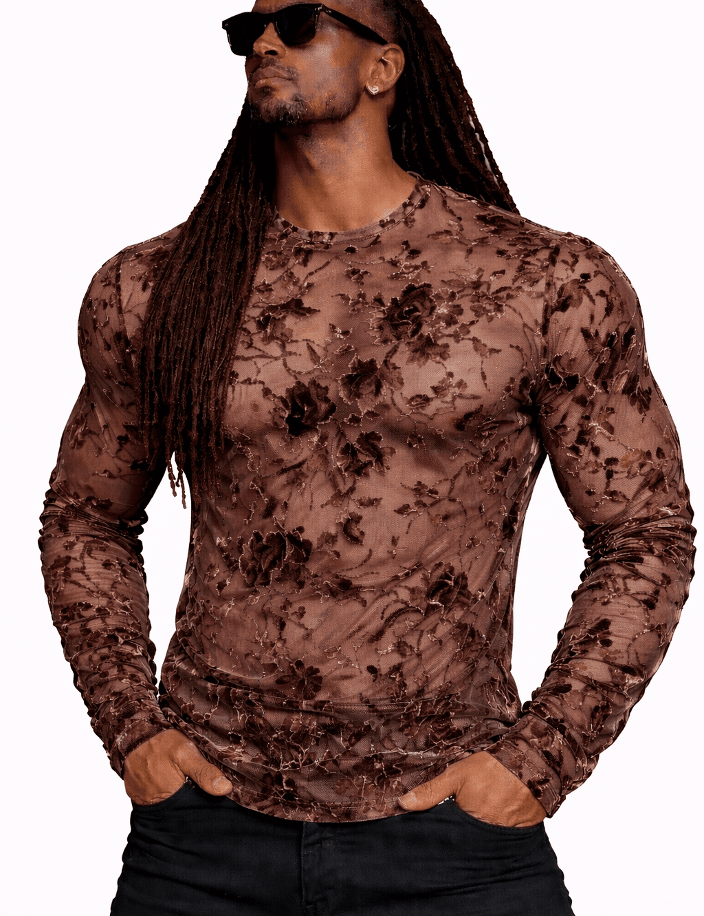 SaeRoz 43 - Velvet Long Sleeves Shirt for Men - Sarman Fashion - Wholesale Clothing Fashion Brand for Men from Canada