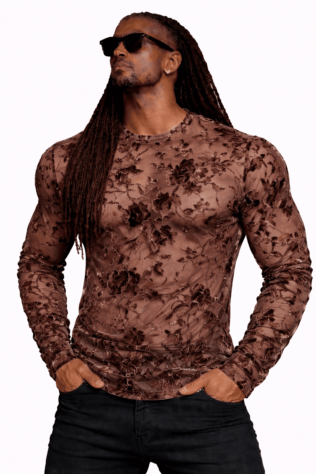 SaeRoz 43 - Velvet Long Sleeves Shirt for Men - Sarman Fashion - Wholesale Clothing Fashion Brand for Men from Canada