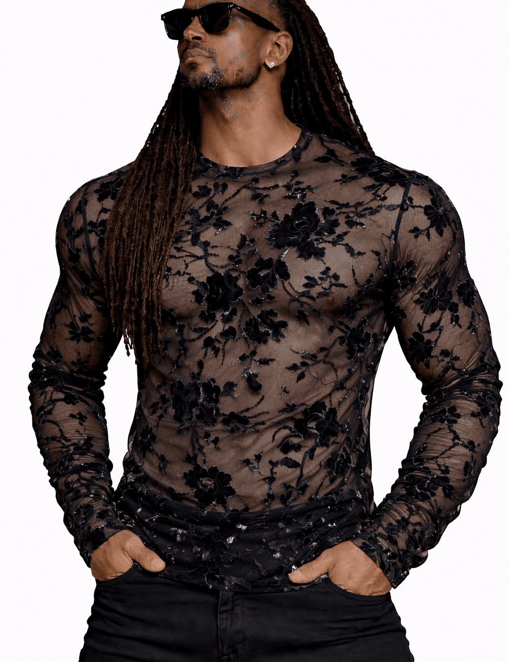 SaeRoz 44 - Velvet Long Sleeves Shirt for Men - Sarman Fashion - Wholesale Clothing Fashion Brand for Men from Canada