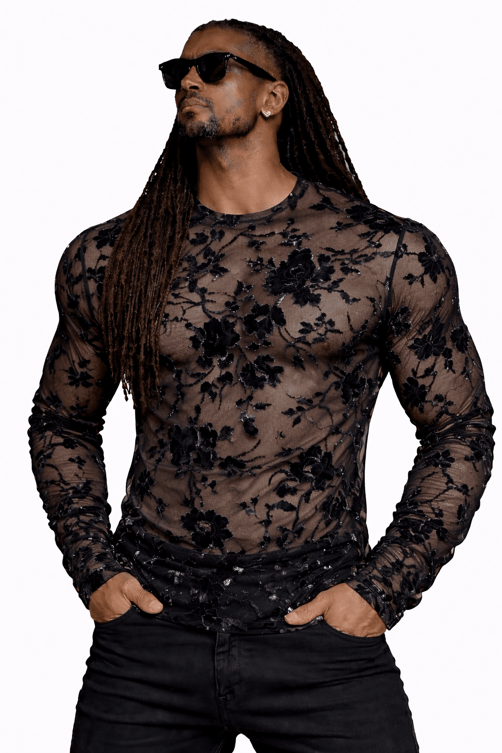 SaeRoz 44 - Velvet Long Sleeves Shirt for Men - Sarman Fashion - Wholesale Clothing Fashion Brand for Men from Canada
