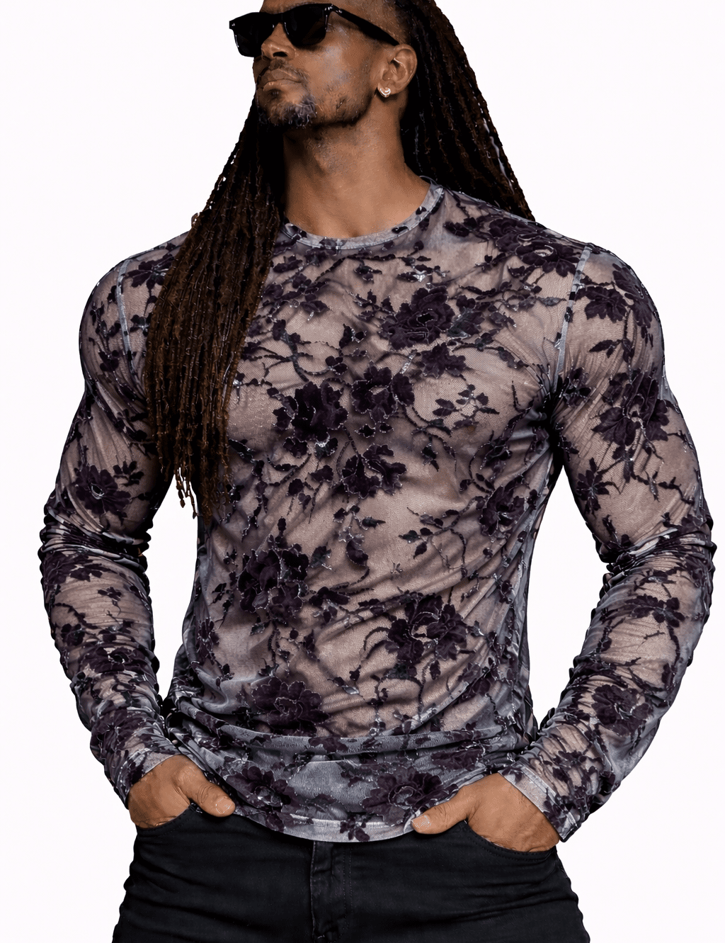 SaeRoz 45 - Velvet Long Sleeves Shirt for Men - Sarman Fashion - Wholesale Clothing Fashion Brand for Men from Canada