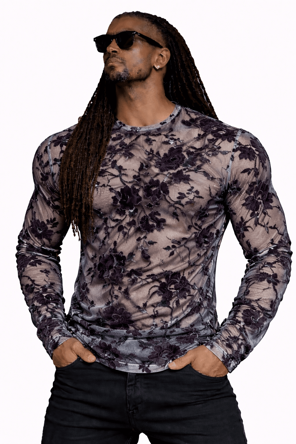 SaeRoz 45 - Velvet Long Sleeves Shirt for Men - Sarman Fashion - Wholesale Clothing Fashion Brand for Men from Canada