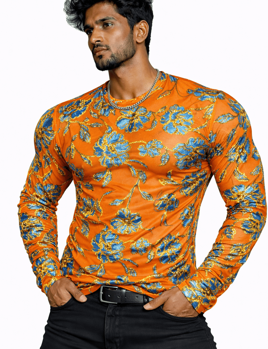 SaeRoz 47 - Velvet Long Sleeves Shirt for Men - Sarman Fashion - Wholesale Clothing Fashion Brand for Men from Canada