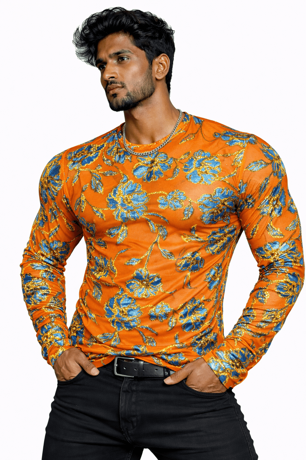 SaeRoz 47 - Velvet Long Sleeves Shirt for Men - Sarman Fashion - Wholesale Clothing Fashion Brand for Men from Canada