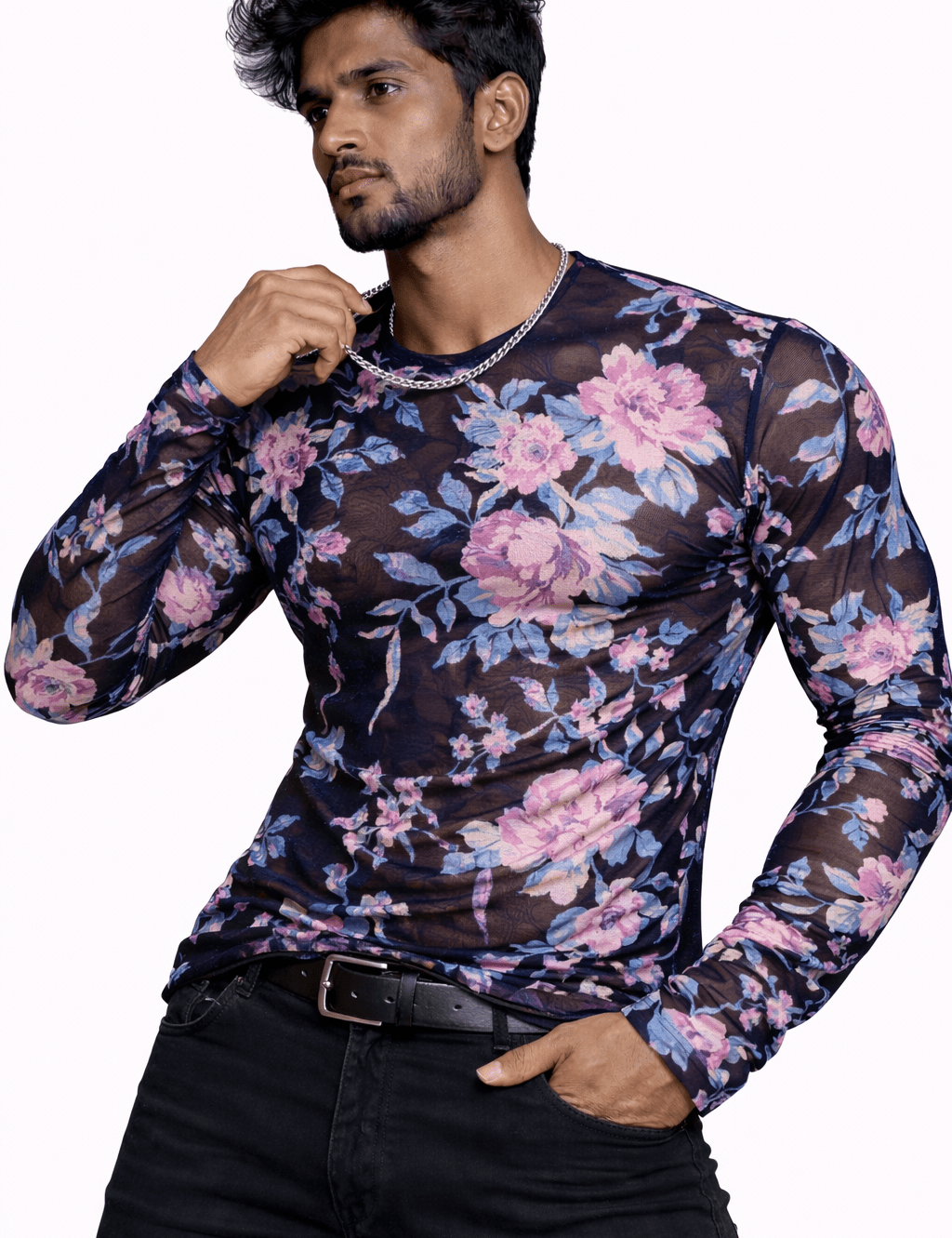 SaeRoz 48 - Velvet Long Sleeves Shirt for Men - Sarman Fashion - Wholesale Clothing Fashion Brand for Men from Canada