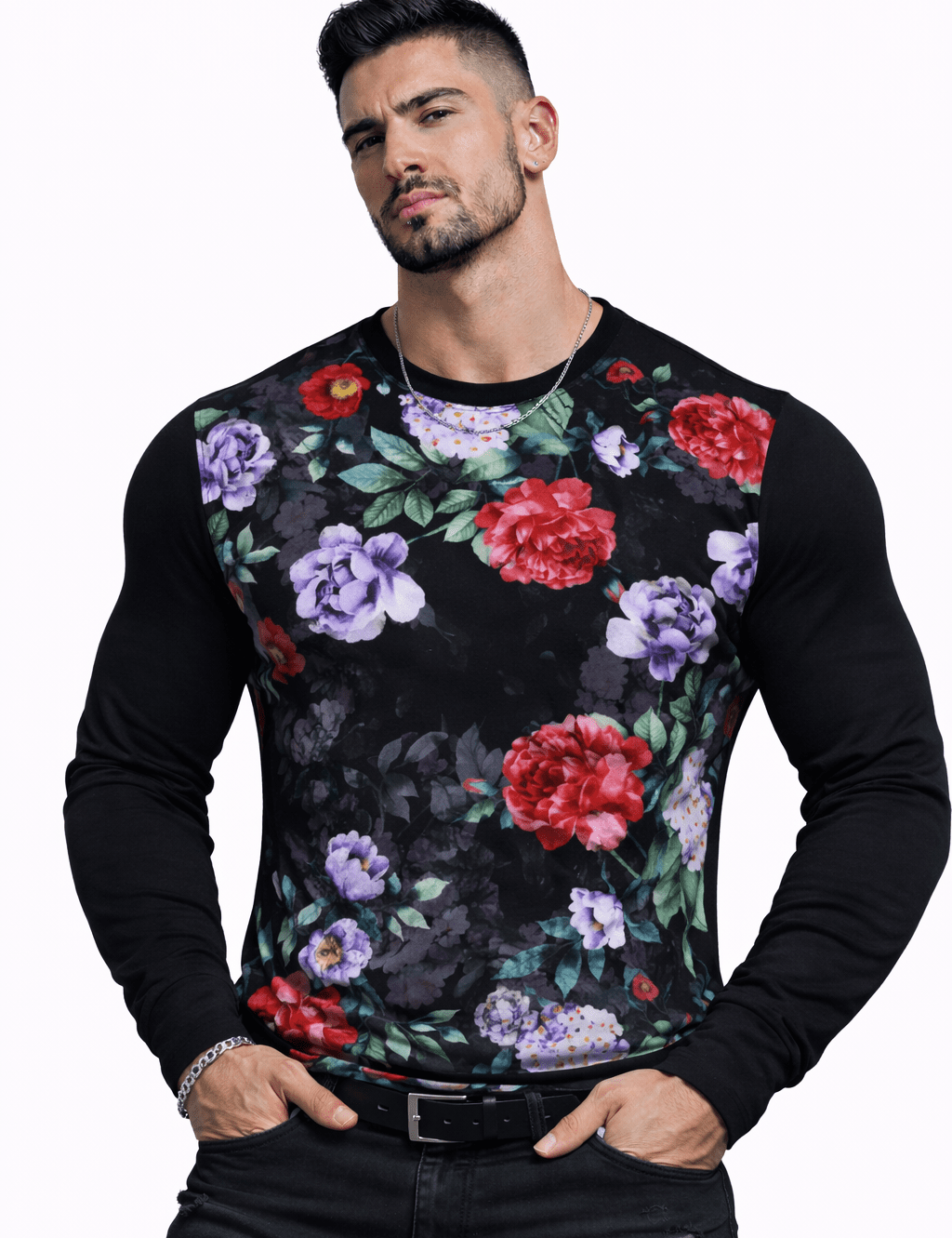 SaeRoz 53 - Velvet Long Sleeves Shirt for Men - Sarman Fashion - Wholesale Clothing Fashion Brand for Men from Canada
