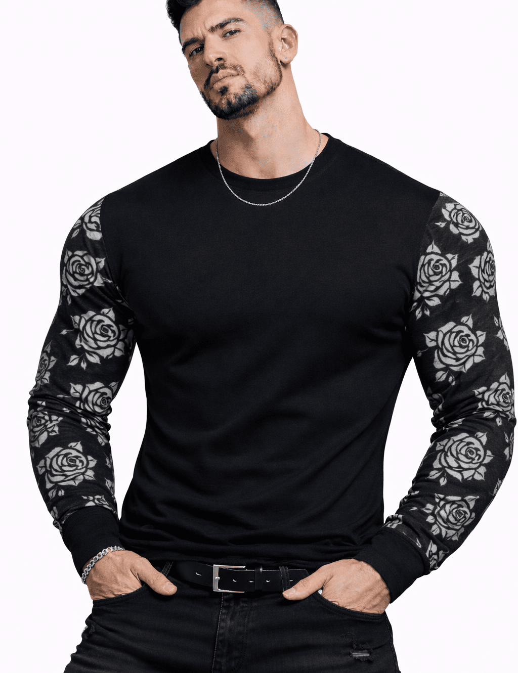 SaeRoz 57 - Velvet Long Sleeves Shirt for Men - Sarman Fashion - Wholesale Clothing Fashion Brand for Men from Canada