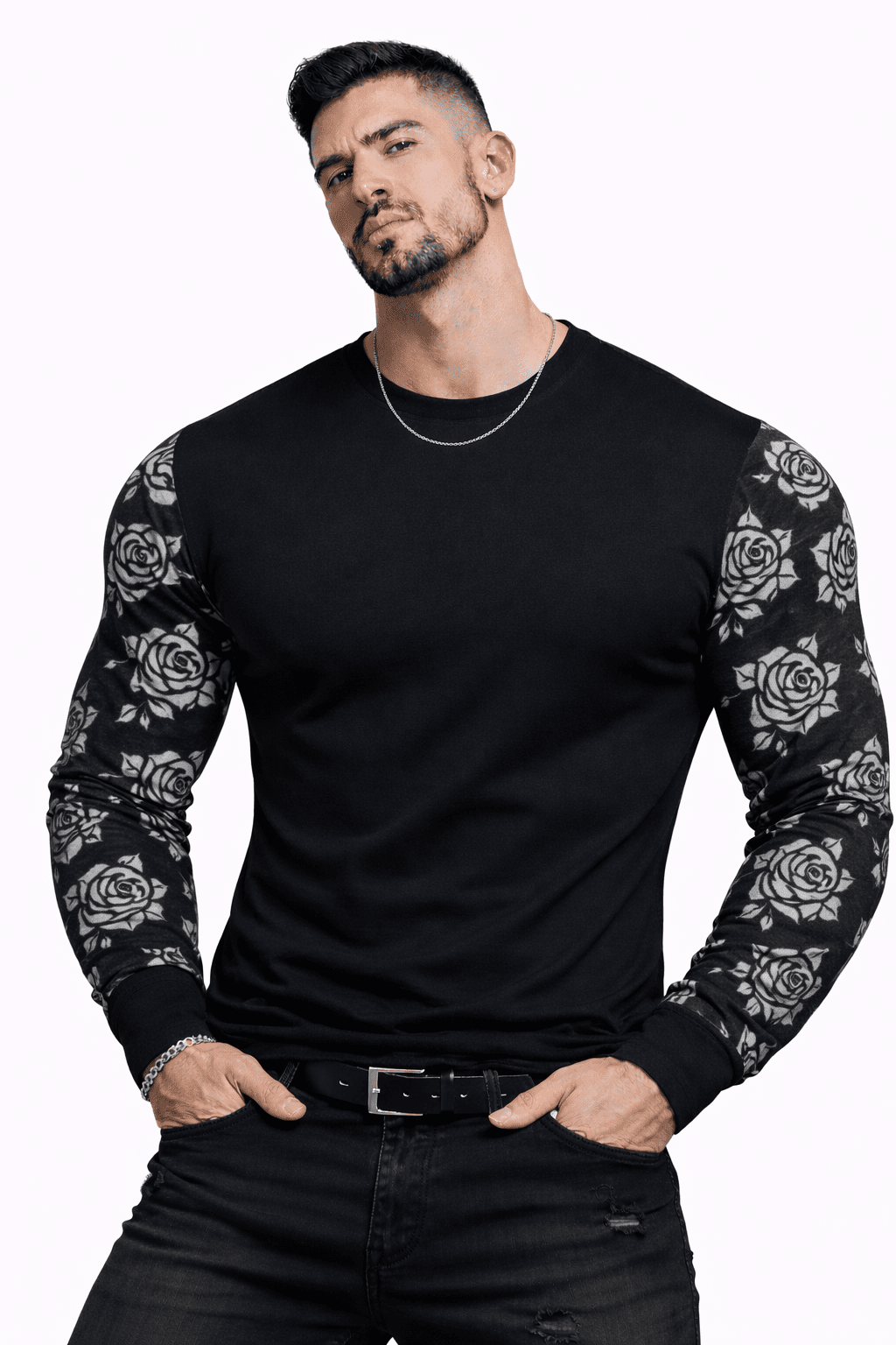 SaeRoz 57 - Velvet Long Sleeves Shirt for Men - Sarman Fashion - Wholesale Clothing Fashion Brand for Men from Canada