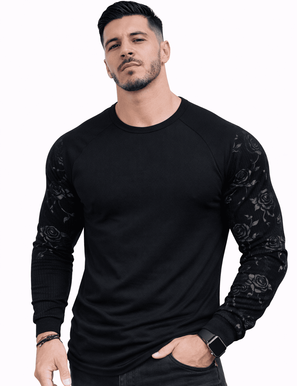 SaeRoz 58 - Velvet Long Sleeves Shirt for Men - Sarman Fashion - Wholesale Clothing Fashion Brand for Men from Canada