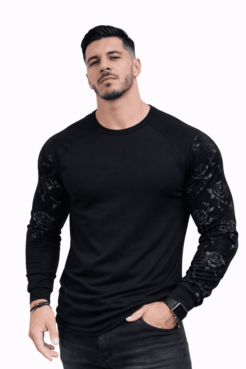 SaeRoz 58 - Velvet Long Sleeves Shirt for Men - Sarman Fashion - Wholesale Clothing Fashion Brand for Men from Canada