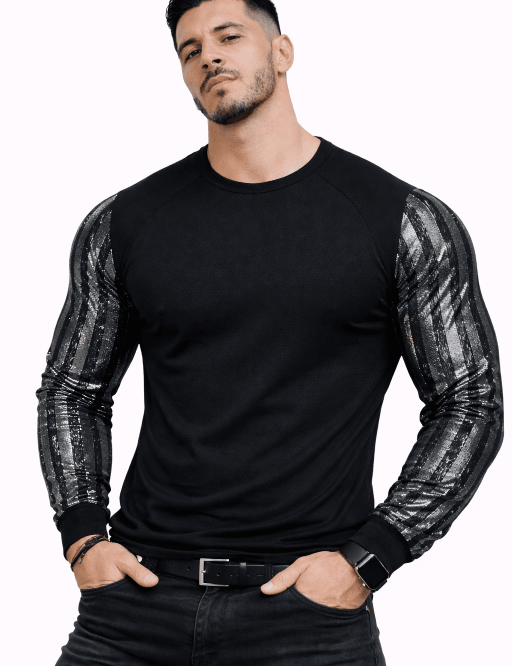 SaeRoz 59 - Velvet Long Sleeves Shirt for Men - Sarman Fashion - Wholesale Clothing Fashion Brand for Men from Canada