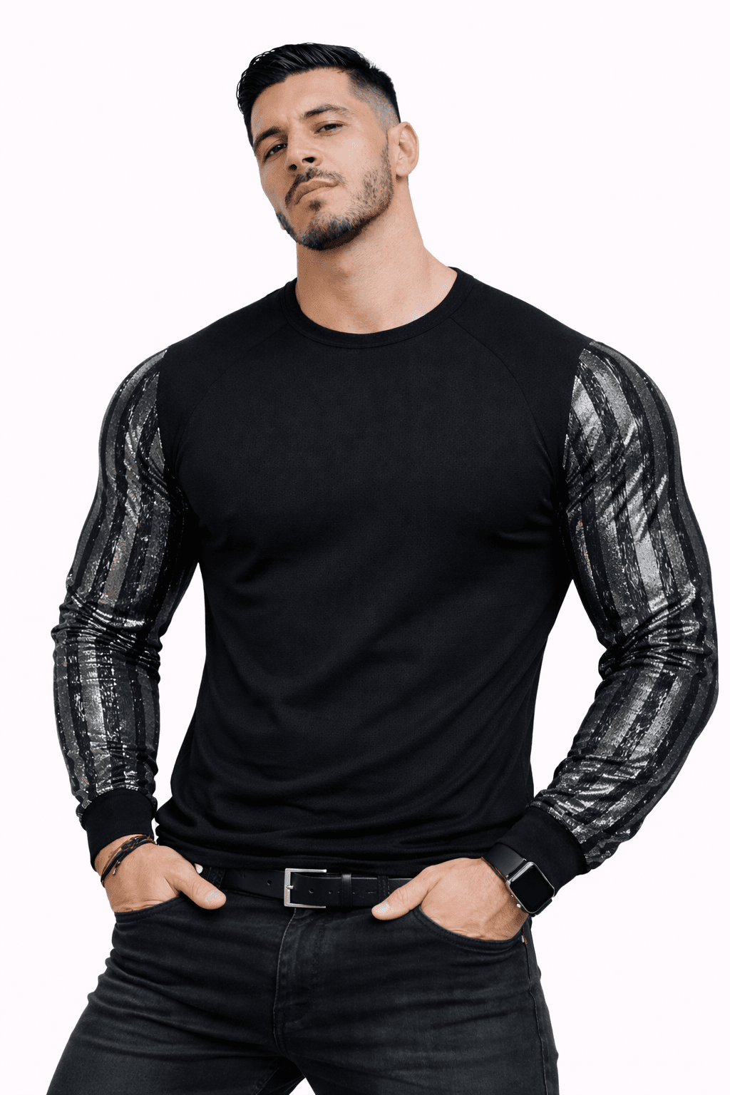 SaeRoz 59 - Velvet Long Sleeves Shirt for Men - Sarman Fashion - Wholesale Clothing Fashion Brand for Men from Canada