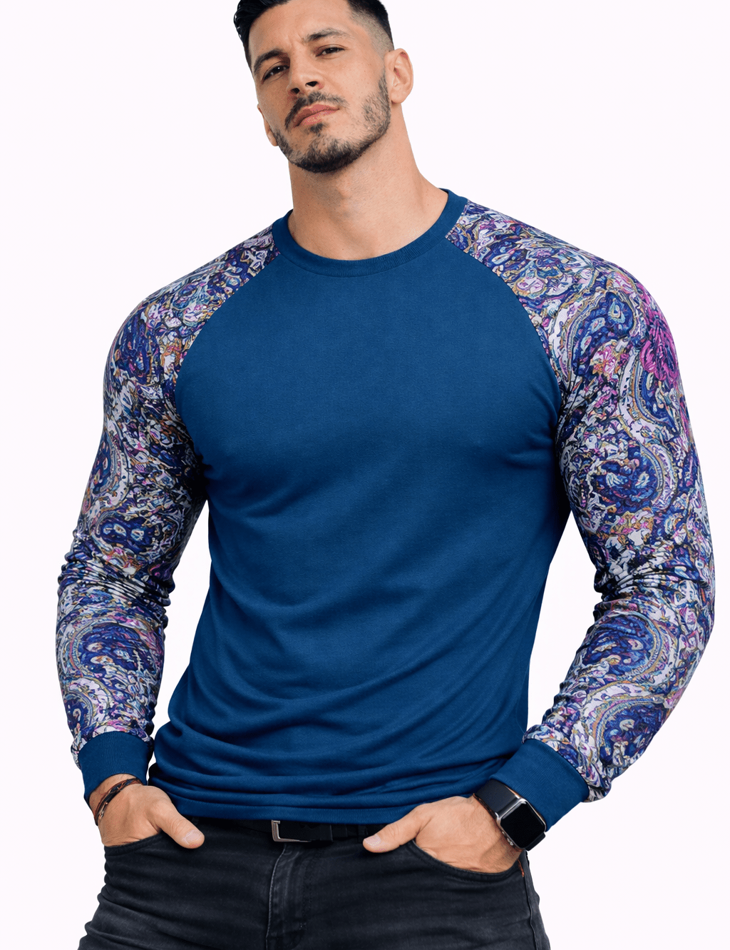 SaeRoz 64 - Velvet Long Sleeves Shirt for Men - Sarman Fashion - Wholesale Clothing Fashion Brand for Men from Canada