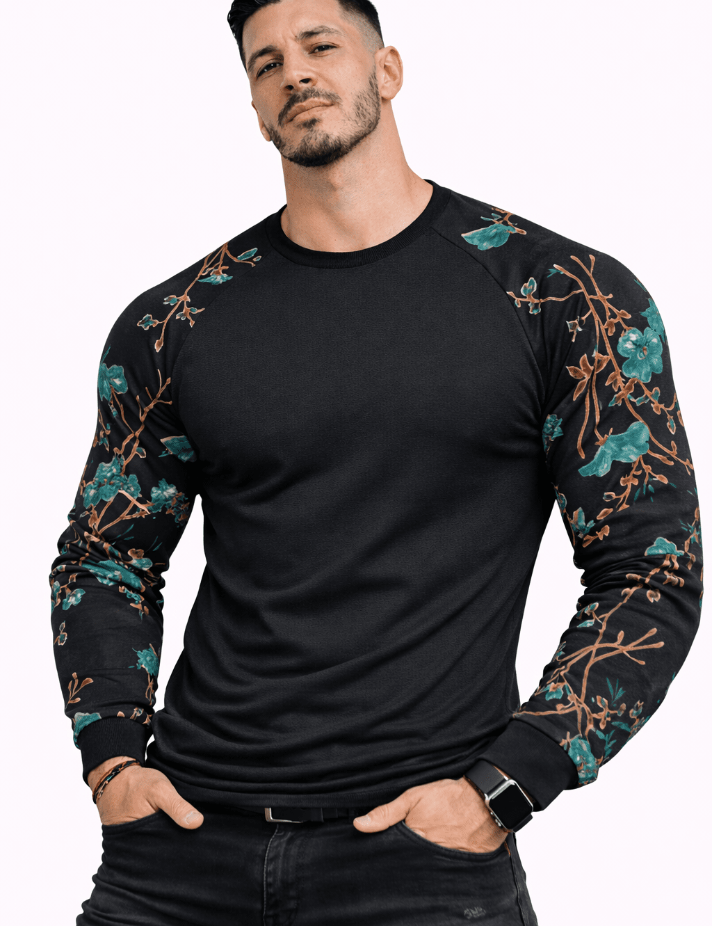 SaeRoz 68 - Velvet Long Sleeves Shirt for Men - Sarman Fashion - Wholesale Clothing Fashion Brand for Men from Canada