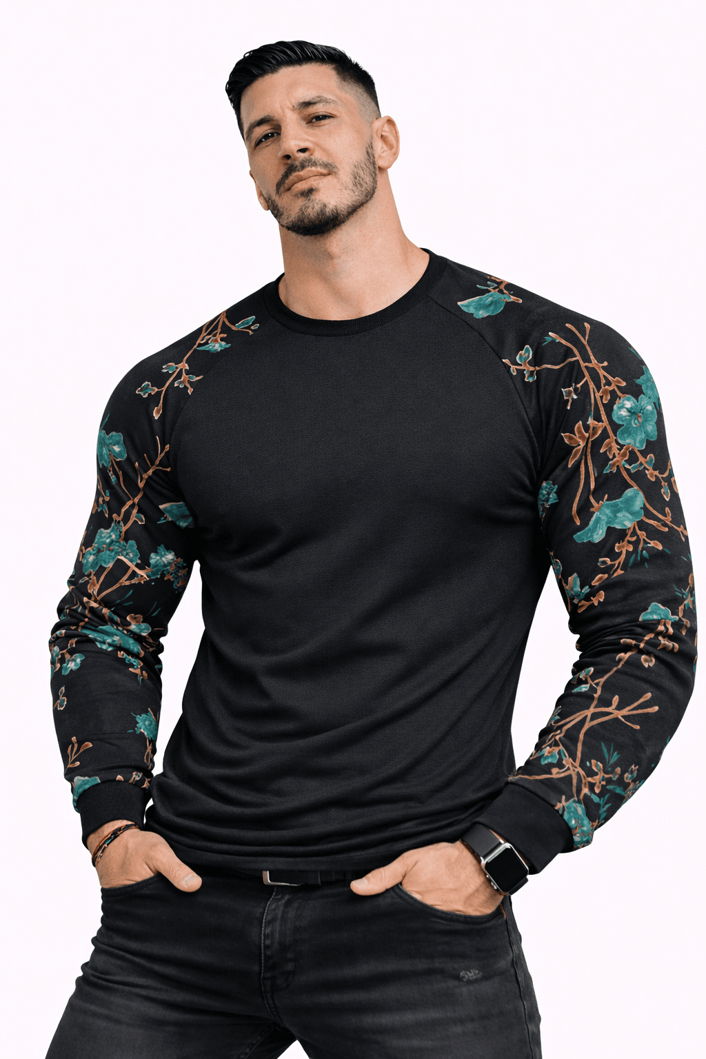 SaeRoz 68 - Velvet Long Sleeves Shirt for Men - Sarman Fashion - Wholesale Clothing Fashion Brand for Men from Canada