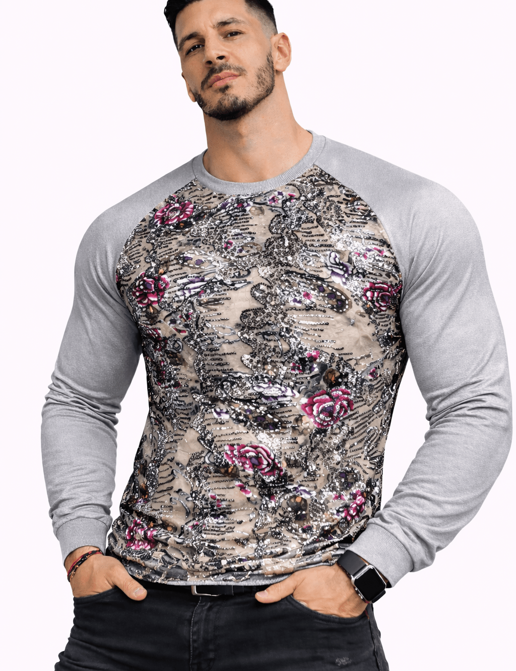 SaeRoz 70 - Velvet Long Sleeves Shirt for Men - Sarman Fashion - Wholesale Clothing Fashion Brand for Men from Canada