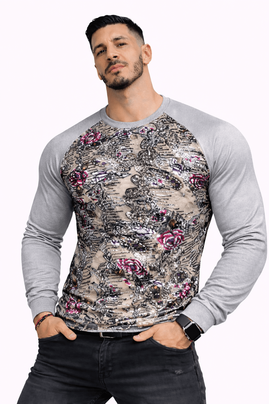 SaeRoz 70 - Velvet Long Sleeves Shirt for Men - Sarman Fashion - Wholesale Clothing Fashion Brand for Men from Canada