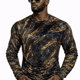 SaeRoz 8 - Velvet Long Sleeves Shirt for Men - Sarman Fashion - Wholesale Clothing Fashion Brand for Men from Canada
