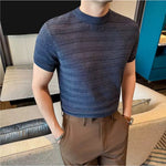 SAN - High Neck T-shirt for Men - Sarman Fashion - Wholesale Clothing Fashion Brand for Men from Canada