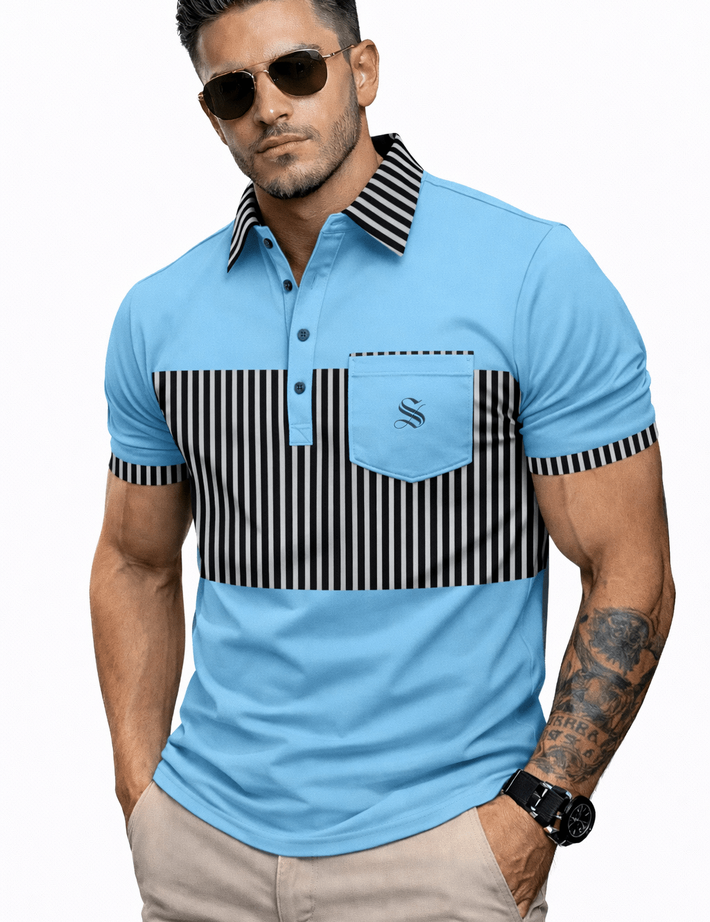 Skak 2 - Polo Shirt for Men - Sarman Fashion - Wholesale Clothing Fashion Brand for Men from Canada