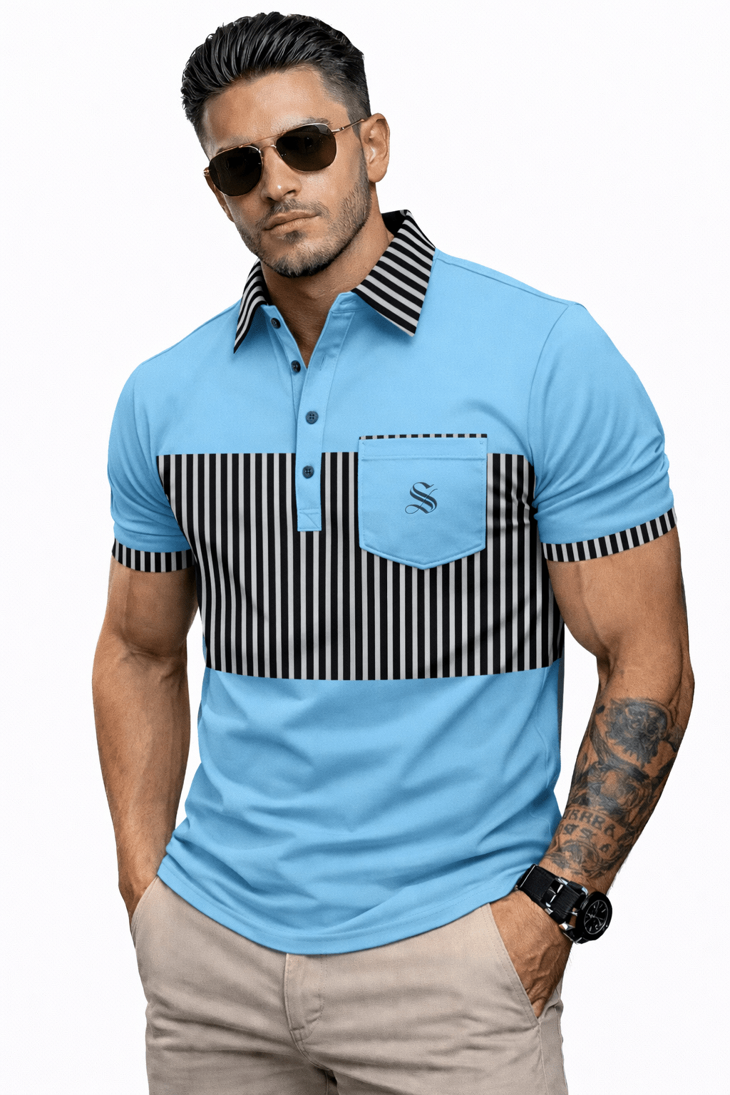 Skak 2 - Polo Shirt for Men - Sarman Fashion - Wholesale Clothing Fashion Brand for Men from Canada
